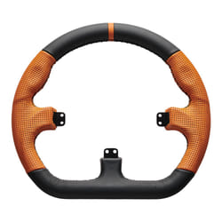Asetek Closed D Orange Leather Rim Volante da corsa