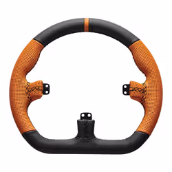 Asetek Closed D Orange Leather Rim Volante da corsa - Vista aggiuntiva 2