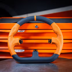 Asetek Closed D Orange Leather Rim Volante da corsa - Vista aggiuntiva 3