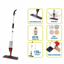 XD Enjoy TW012 spazzolone Alluminio, Microfibra 600 ml Secco e bagnato Microfibra Nero, Grigio, Rosso - Vista aggiuntiva 3