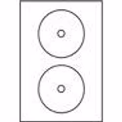 Avery White Full Face CD/DVD Label - Inkjet - J8676, Bianco, Ad inchiostro, 12 fogli