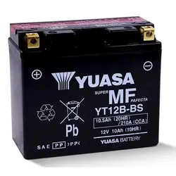 Batteria Moto Yuasa YT12B-BS 12V 10AH 210A (CCA)