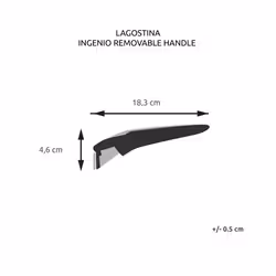 Lagostina Ingenio, Manico rimovibile, Per tutte le padelle Ingenio, Garantito 10 anni, Petrolio - Vista aggiuntiva 2