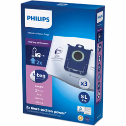 Philips s-bag Sacchetti per aspirapolvere FC8027/01, Sintetico, 5 L, FC8200- FC8219, FC8380 - FC8399, FC8400 - FC8499, FC8600 ...
