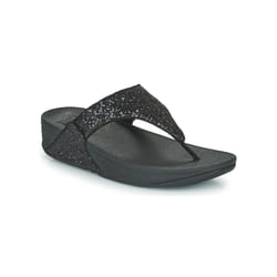 Infradito FitFlop LULU GLITTER TOE-THONGS Nero - 37