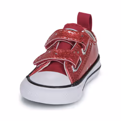 Scarpe bambini Converse CHUCK TAYLOR ALL STAR GLITTER EASY ON Rosso - 20 - Vista aggiuntiva 3