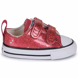 Scarpe bambini Converse CHUCK TAYLOR ALL STAR GLITTER EASY ON Rosso - 23 - Vista aggiuntiva 2