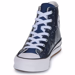 Scarpe bambini Converse CHUCK TAYLOR ALL STAR EVA LIFT GLITTER PLATFORM Blu - 38 1/2 - Vista aggiuntiva 3