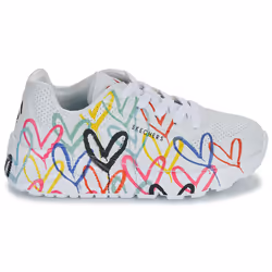 Scarpe bambini Skechers UNO LITE - GOLDCROWN SPREAD THE LOVE Bianco - 39