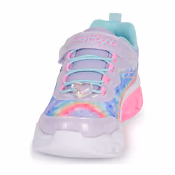 Scarpe bambini Skechers FLUTTER HEART LIGHTS Argento - 30
