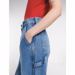 Jeans Flare Dickies STEVENSVILLE - DK0A863SK211-RINSED FADE Blu - 30 - Vista aggiuntiva 3