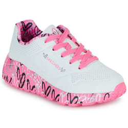 Scarpe bambini Skechers JGOLDCROWN: UNO LITE - LOVELY LUV Bianco - 28