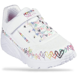 Scarpe bambini Skechers UNO LITE HEART CRAZE Bianco - 31