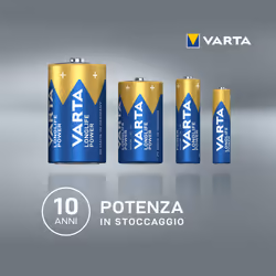 Varta Longlife Power, Batteria Alcalina, AAA, Micro, LR03, 1.5V, Blister da 4, Made in Germany - Vista aggiuntiva 6