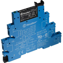 Finder - 38.51.7.024.0050 Modulo relè Tensione nom.: 24 v/dc Corrente di commut. max.: 6 a 1 scambio 1 pz.