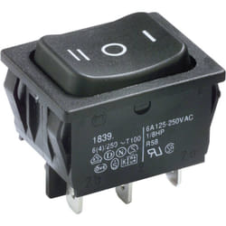 Marquardt - 1839.1507 Interruttore a bilanciere 1839.1507 250 v/ac 6 a 2 x On / Off / On IP40 Permanente / 0 / Permanente