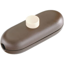 Inter Bär - interBär Interruttore a filo passante Marrone, Beige 1 x Off / On 2 a 1 pz.