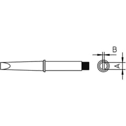 Weller - 4CT5C7-1 Punta di saldatura Forma a scalpello, dritta Dimensione punta 3.2 mm Contenuto 1 pz.