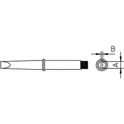 Weller 4CT5A8-1 Punta di saldatura Forma a scalpello, dritta Dimensione punta 1.6 mm Contenuto 1 pz.