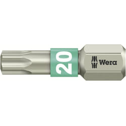 Wera - 3867/1 ts tx 20 x 25 mm 05071034001 Inserto Torx t 20 Acciaio inox d 6.3 1 pz.