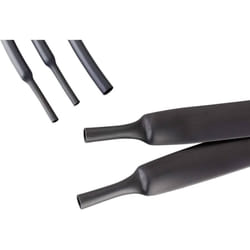 Hongshang - HRA2 40/12 Termoretraibile con colla Nero 40 mm 12 mm Restringimento:4:1 1.22 m