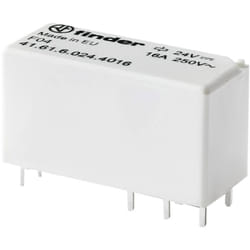 Finder - Relè a basso profilo, 24 Vdc, bistabile, spdt, 16 a, foro passante (tht), serie 41.61 41.61.6.024.4016