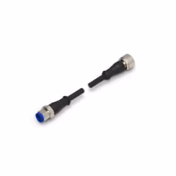 TE Connectivity 1-2273114-4, 1,5 m, M12, M12, Maschio/Femmina, Nero, Cloruro di polivinile (PVC)