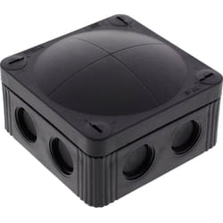 10060580 Cassetta di derivazione (l x l x a) 85 x 85 x 51 mm Nero (ral 9005) IP66/IP67 1 pz. - Wiska