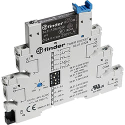 Finder - 38.21.0.024.0060 38.21.0.024.0060 Relè temporizzato 24 v dc/ac 1 pz. Intervallo di tempo: 0.1 - 21600 s 1 scambi