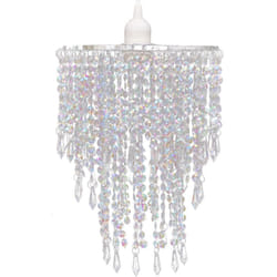 Helloshop26 - Lampadario a sospensione a soffitto moderno in cristallo 30,5 cm bianco
