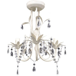 Helloshop26 - Lampadario a sospensione a soffitto in cristallo antico 30 cm bianco