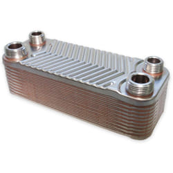 Helloshop26 - Scambiatore termico in acciaio inox 20 piastre max 44 kw acqua solare