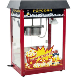 Helloshop26 - Macchina per popcorn professionale nera da 1600 watt