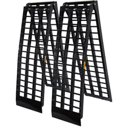 Helloshop26 - Set di 2 rampe di carico pieghevoli multiuso in alluminio con binario di collisione da 274 cm fino a 800 kg