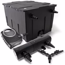 Questo kit di filtrazione per laghetto assemblato appositamente per laghetti grandi e medi fino a 60.000 l vi offre gli acces ...