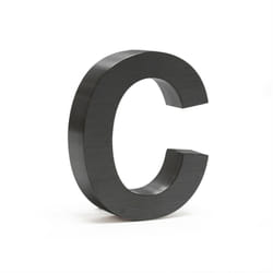 Helloshop26 - Targa con numero civico 'b' arial antracite 3D 15 cm in acciaio pregiato resistente agli agenti atmosferici