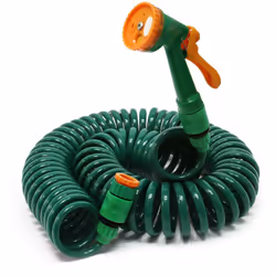 Con questo tubo da giardino a spirale non avrai più bisogno di trasportare pesanti annaffiatoi, né distorsioni e nodi. La lun ...