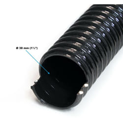 Helloshop26 - Tubo di aspirazione 5 m spirale diametro 38 mm (1 1/2') nero Tubo di aspirazione per laghetto koi nero