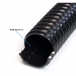 Vi offriamo un tubo a spirale per laghetto. Questo tubo nero opaco è molto flessibile e si adatta perfettamente per il colleg ...