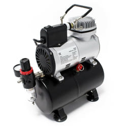 Compressore per aerografo con serbatoio regolatore d'aria, spegnimento automatico