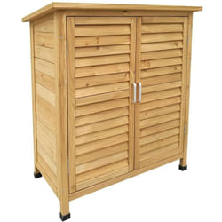 Casetta da giardino cabina doppia porta 87 x 46 x 91 cm in legno di abete rosso