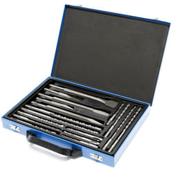 Helloshop26 - Set di 17 trapani e scalpelli sds con scatola di scalpelli perforatori Utensili da officina fai da te