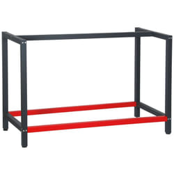 Gamba per banco da lavoro cm 125 rosso antracite in acciaio supporto ufficio imballaggio laboratorio