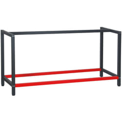 Gamba per banco da lavoro cm 175 rosso antracite in acciaio supporto ufficio imballaggio laboratorio