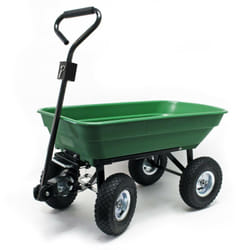 Helloshop26 - Carretto da giardino manuale capacità 125 litri 350 kg carriola rimorchiabile ribaltabile