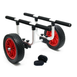 Carrello in alluminio 90 kg ruota pu grande diametro 31 cm larghezza regolabile