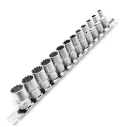Helloshop26 - Set di 13 bussole con profilo esterno da 1/4' (6,35 mm) a denti multipli