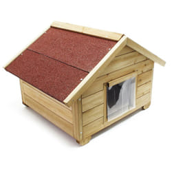 Cuccia per gatti con isolamento, robusta cuccia per gatti da esterno, piccolo gatto in legno