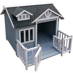 Helloshop26 - Cuccia per cani in grigio Luxury House xl in legno balcone giardino terrazza per cani