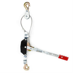 Helloshop26 - Il paranco manuale 2000 kg 2,2 m 2 trasmissione 2 ganci argano di trazione attrezzi garage officina fai da te